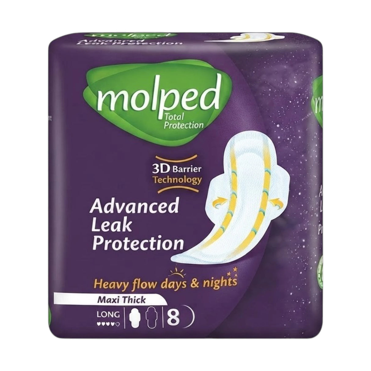 molped total protection maxi thick long 8pc