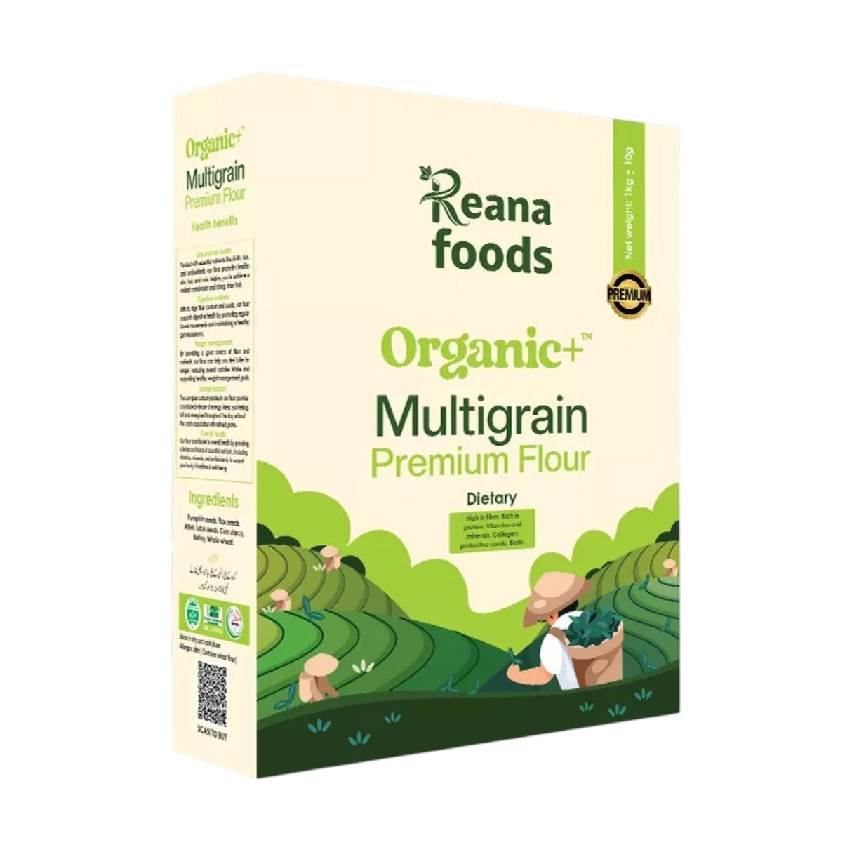 reana foods organic multigrain premium flour 1kg