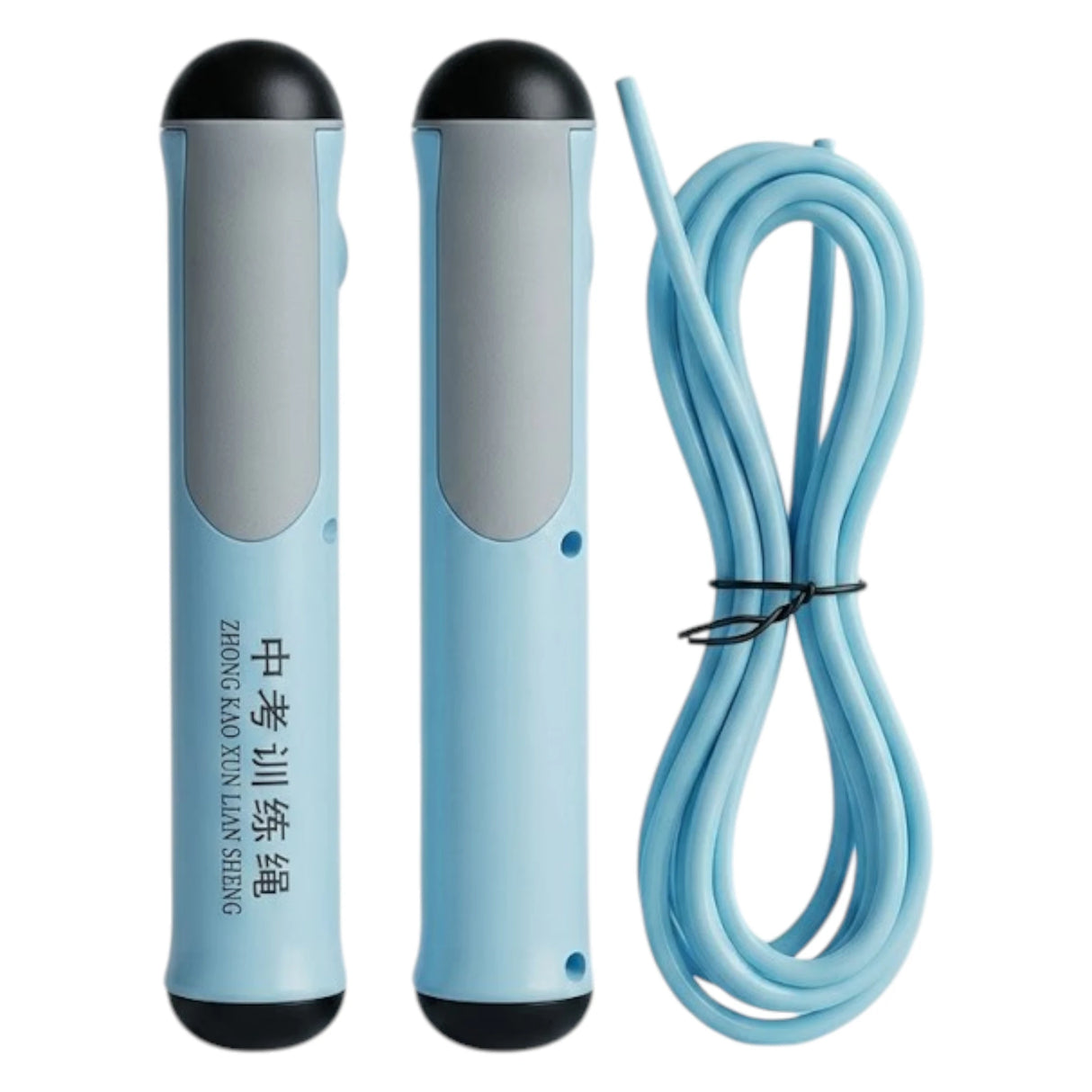 PVC Jump Rope with Adjustable Length – Ergonomic Handle Skipping Rope Sky Blue