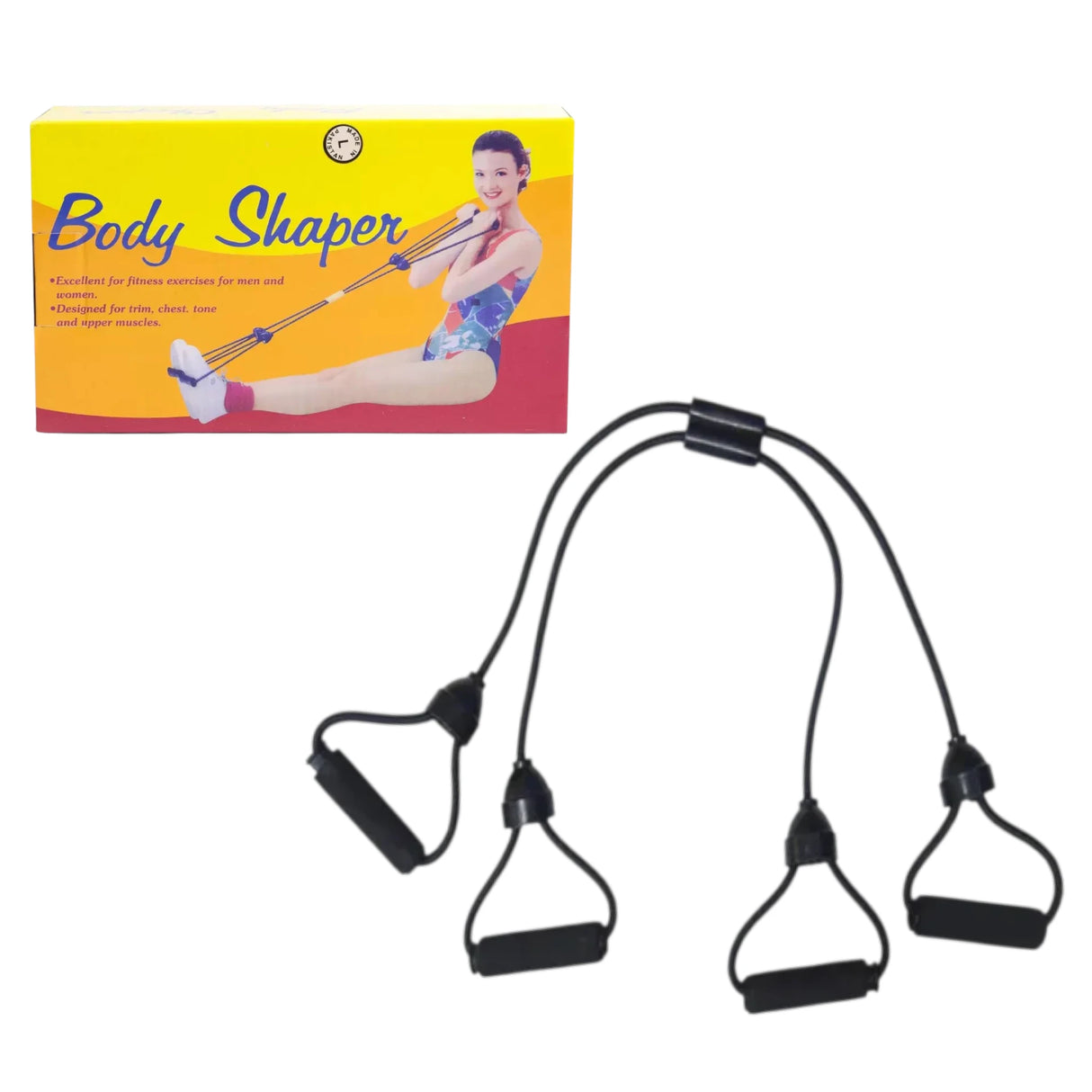 Body Shaper Resistance Bands – 4-Handle Exercise Tube for Full Body Workout