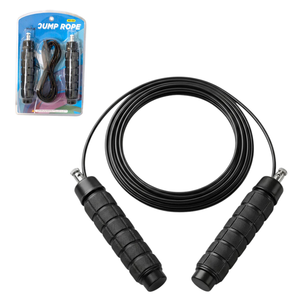 HoTiK Cable Jump Rope – Heavy Duty Grip for CrossFit & Speed Training