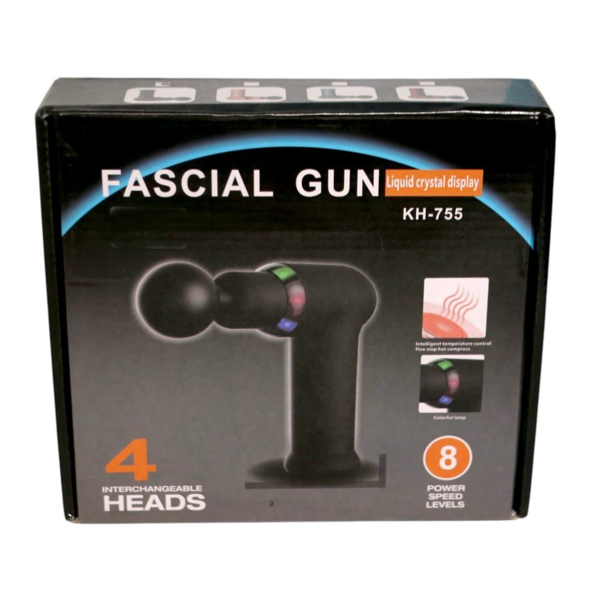 Fascial Massage Gun – 4 Heads, 8 Speed Levels, Heat Function KH-755