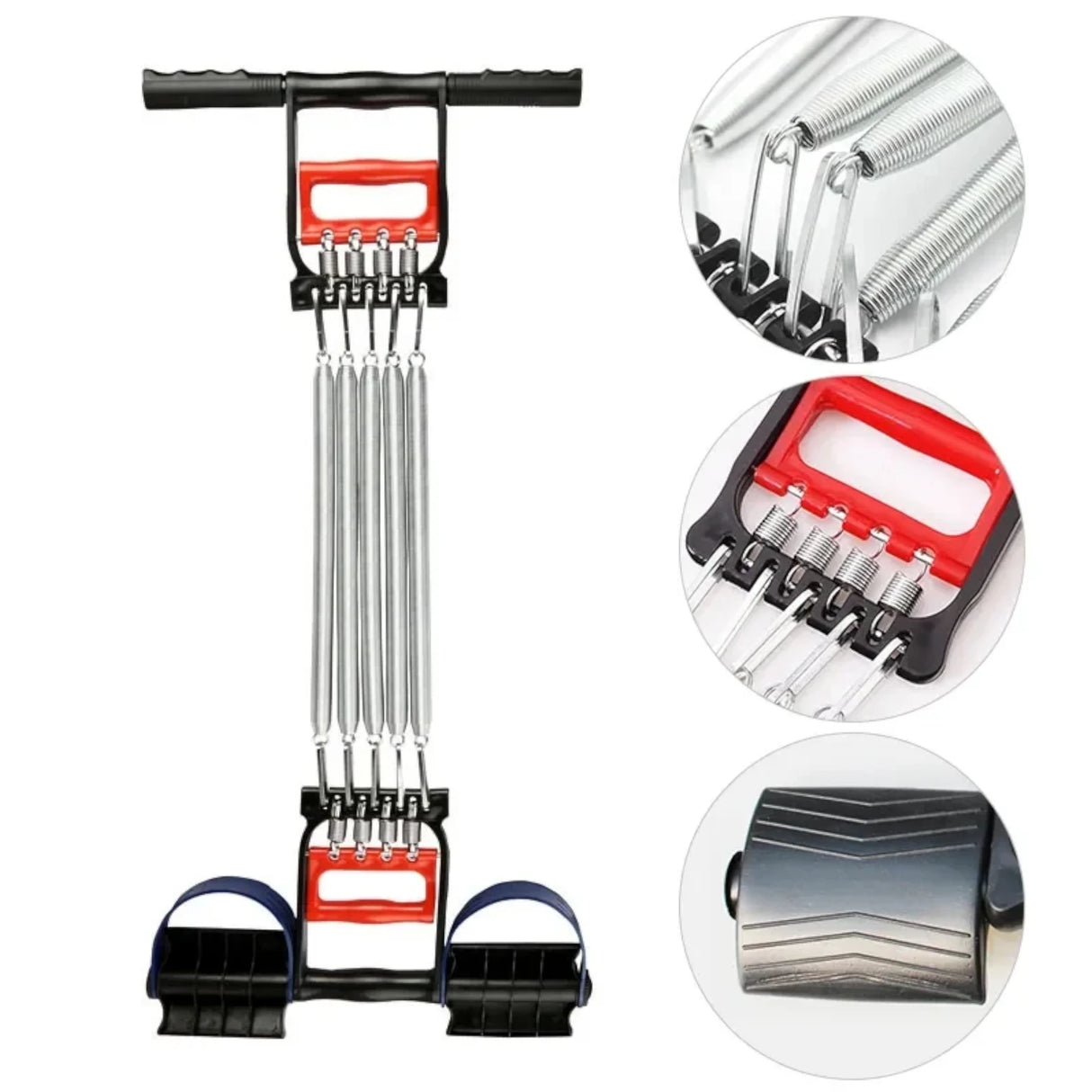 Spring Tension Exerciser – Full Body Pull Trainer with Foot Pedals