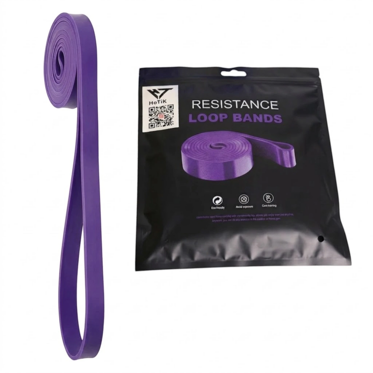 HoTiK Resistance Loop Band – Heavy Duty Pull Up & Fitness Band Purple 4.5X32MM