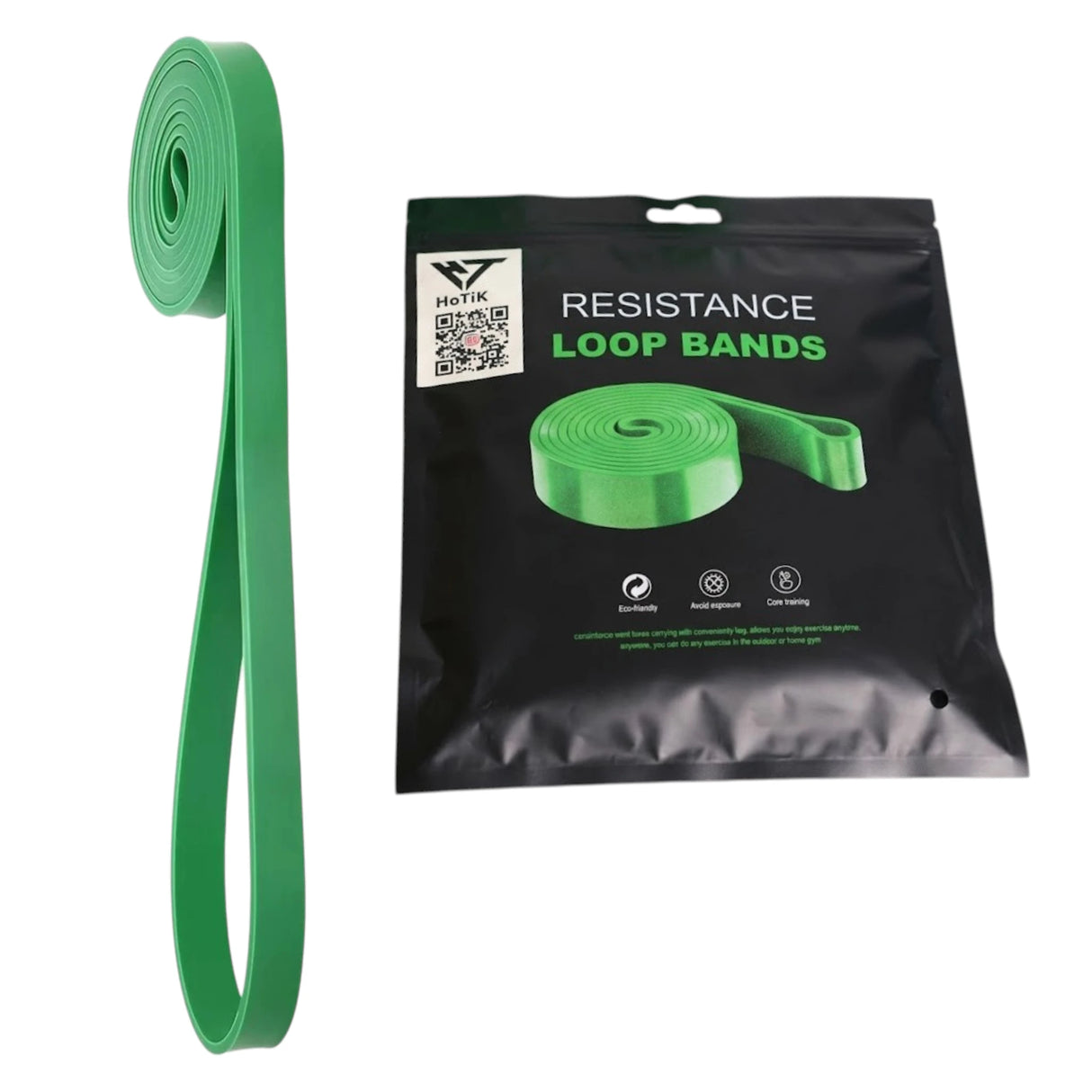 HoTiK Resistance Loop Band – Extra Heavy Resistance Pull Up Band Green 4.5X44MM