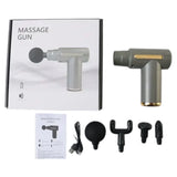 Professional Percussion Massage Gun Deep Tissue Massager with Aluminum Massage Head & 4 Attachments