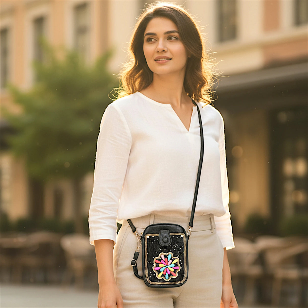 ladies mobile pouch with beads china