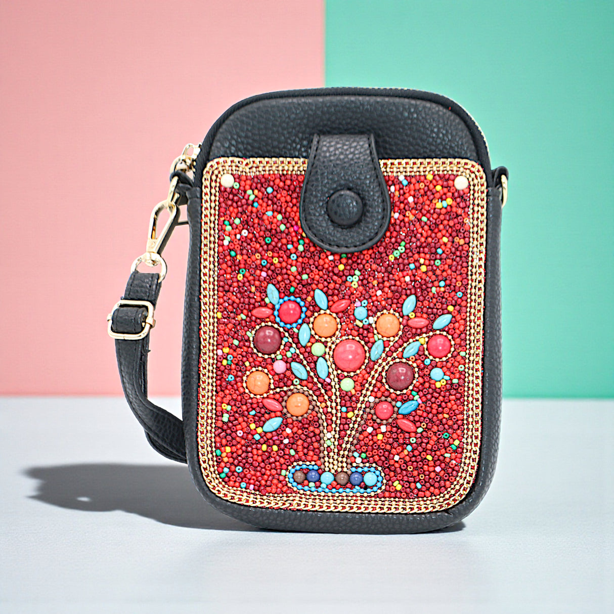 ladies mobile pouch with beads china