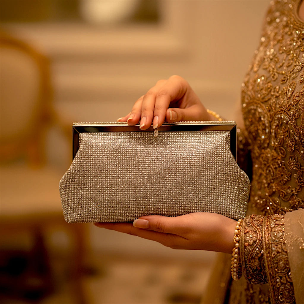 ladies bridal clutch white stone china