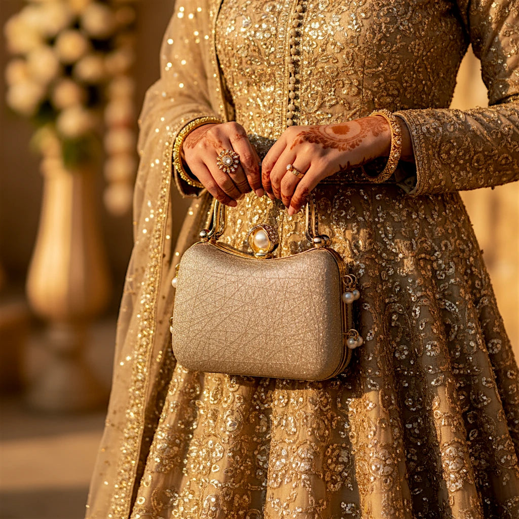 ladies bridal clutch fancy