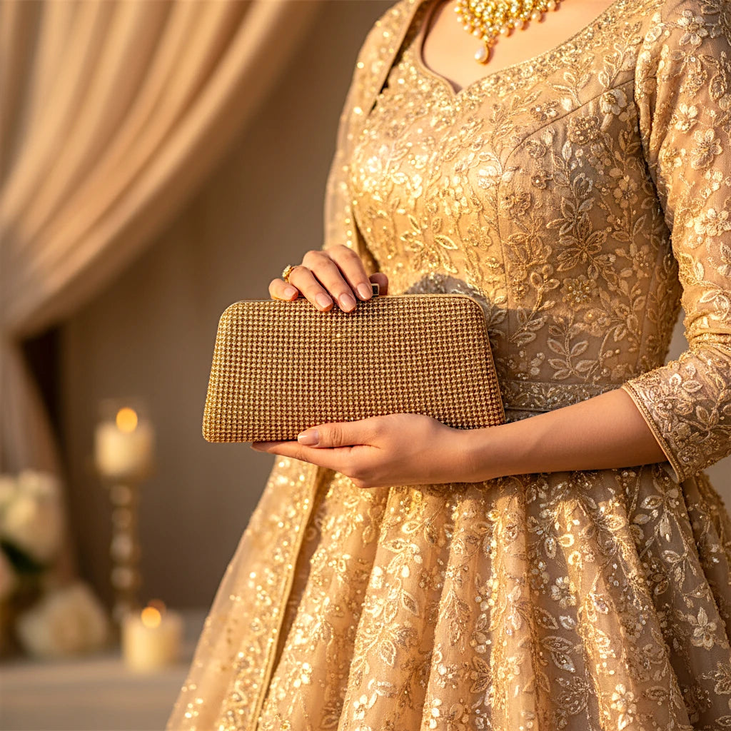 ladies bridal clutch fancy