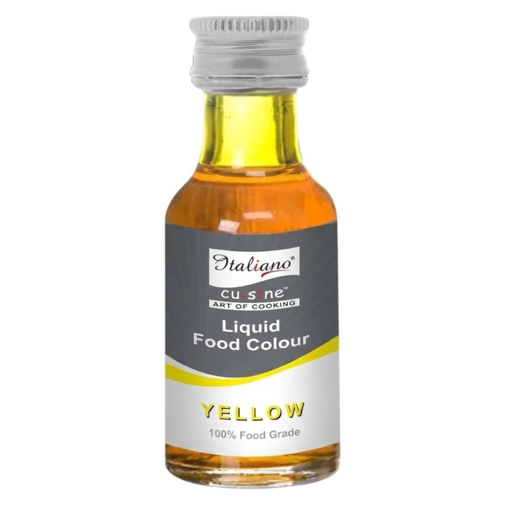 italiano food colour liquid yellow 25ml
