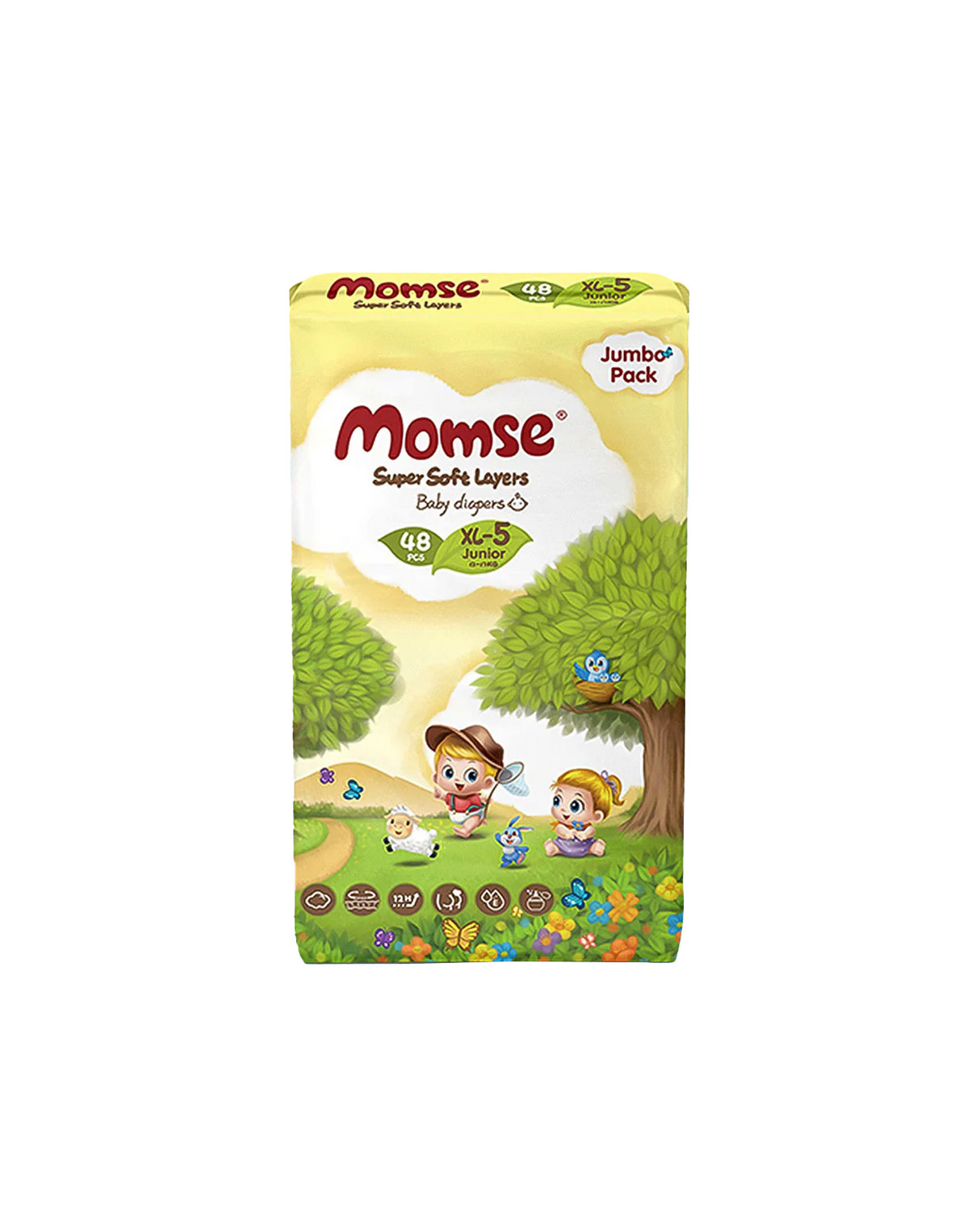 momse diaper jumbo pack xl-5 44pc