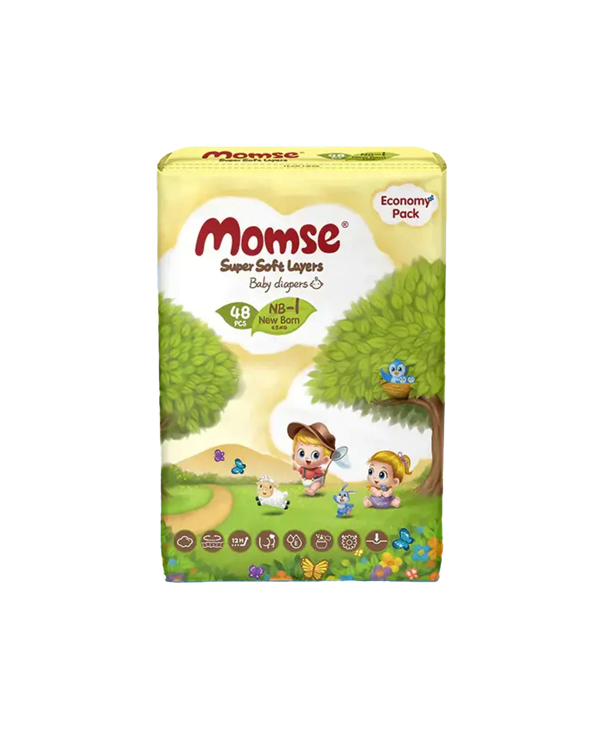 momse diapers economy pack nb-1 48pc