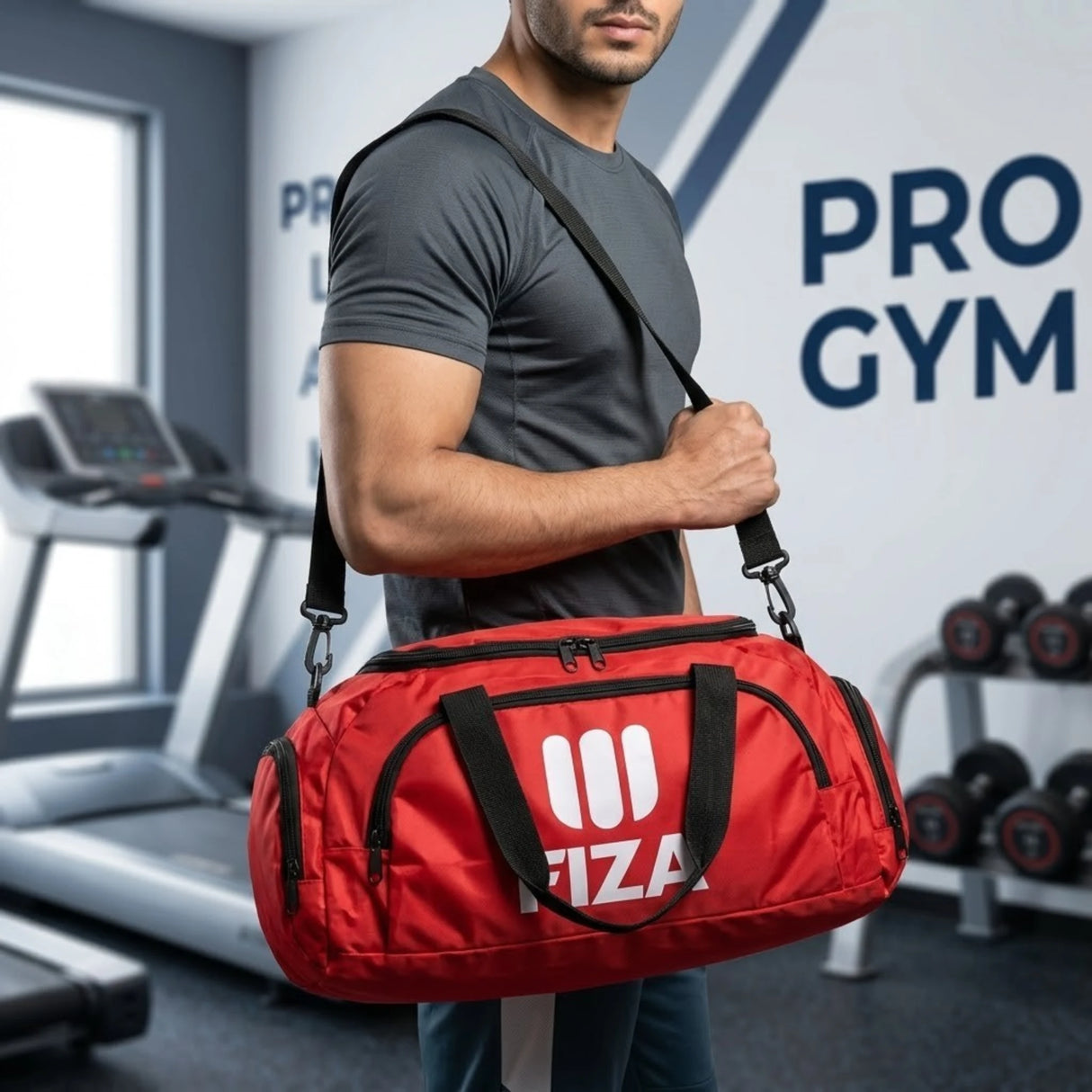Wizal T60 Gym Bag – Red Duffel Bag for Sports & Travel