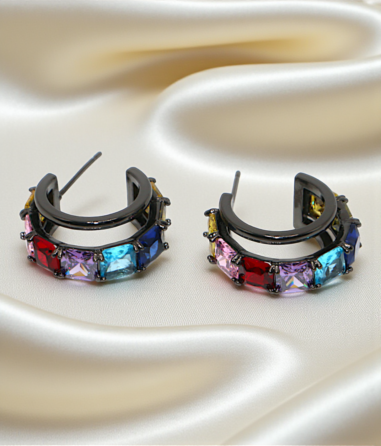 ear ring color ful crystal stone china