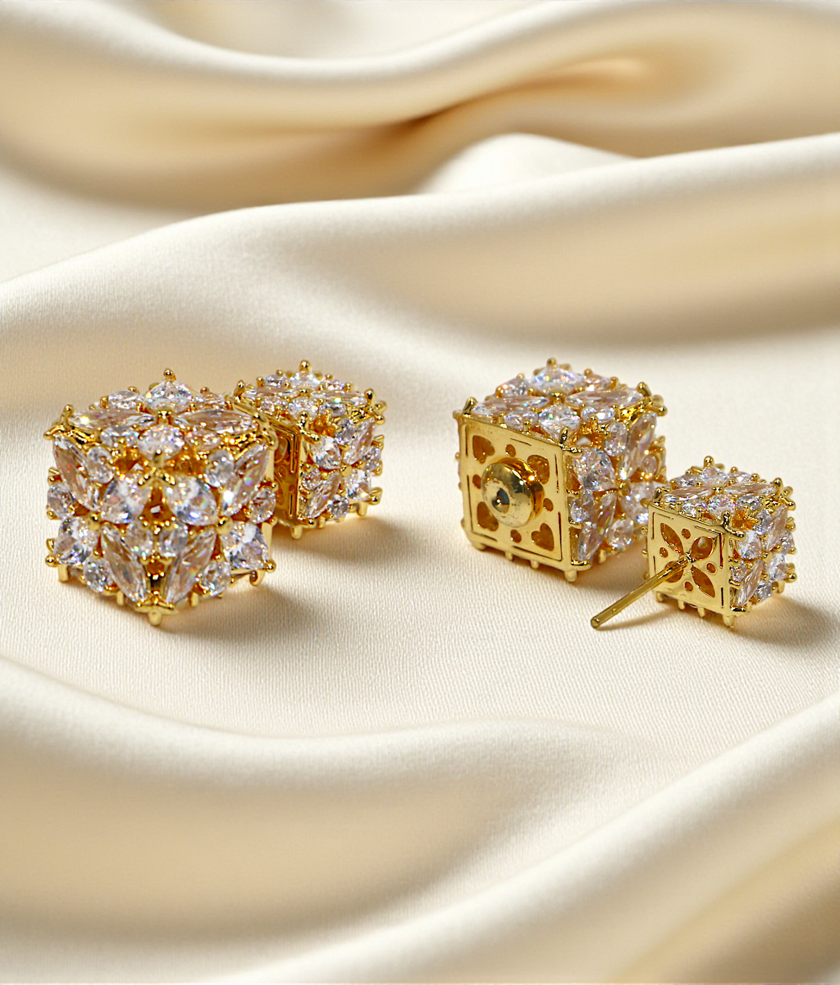 ear ring gold plated diamond stone china