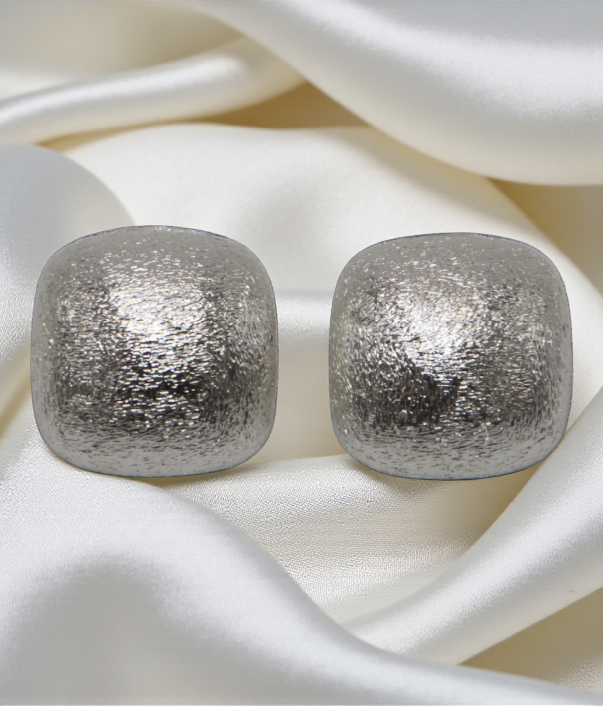 ear ring vintage silver square shape china