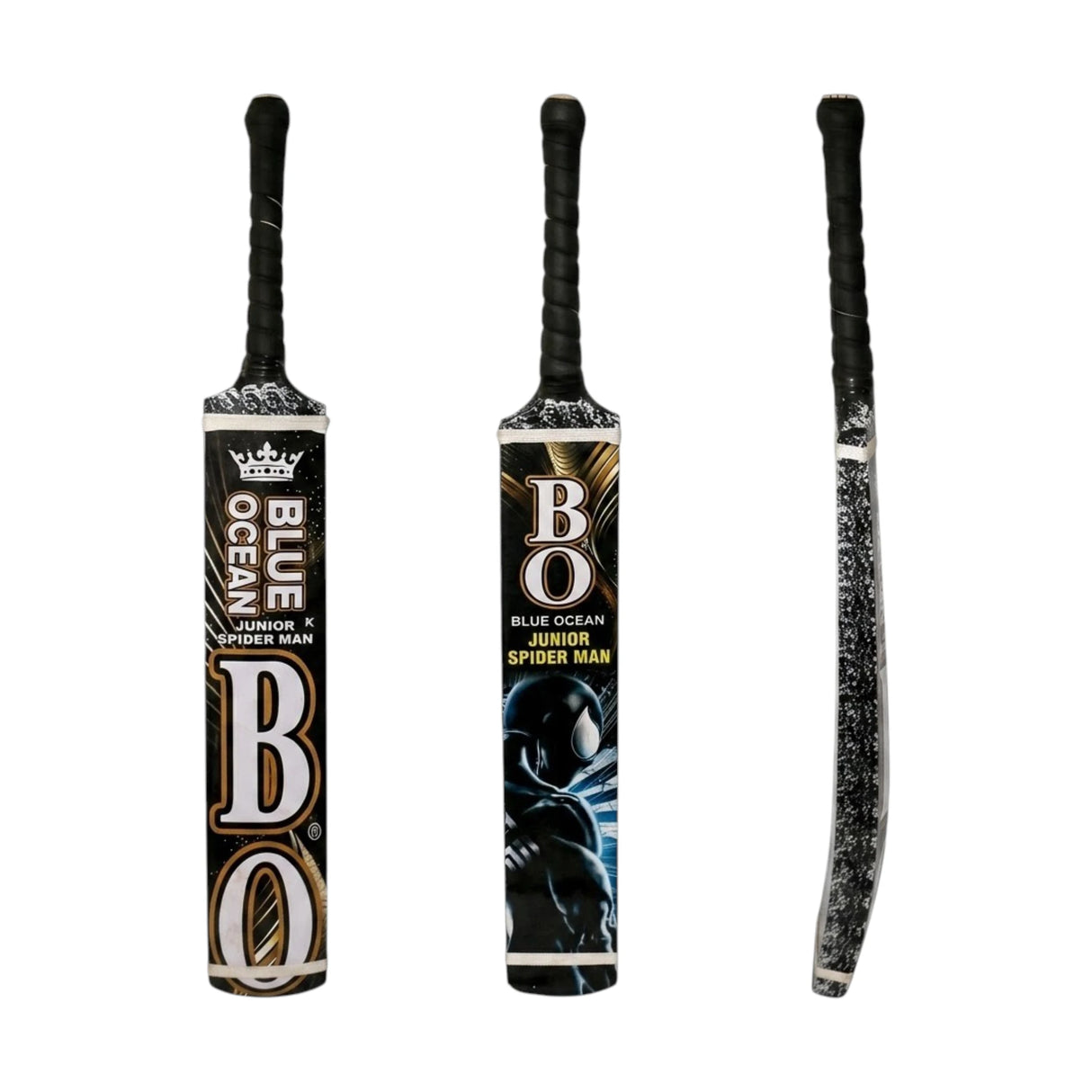 KIDS CRICKET TAPEBALL BAT BLUE OCEAN SPIDERMAN