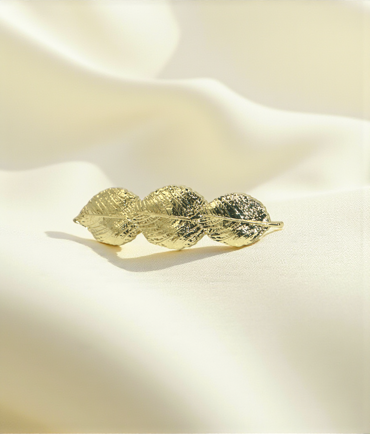 hair clip gold matel leaf china