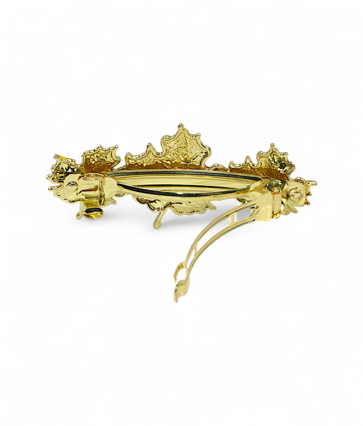 hair clip gold matel leaf china
