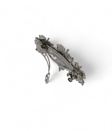hair clip vintage silver leaf china
