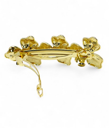 hair clip gold metal flower china