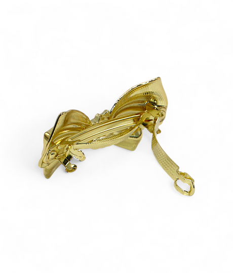hair clip gold matel bow china