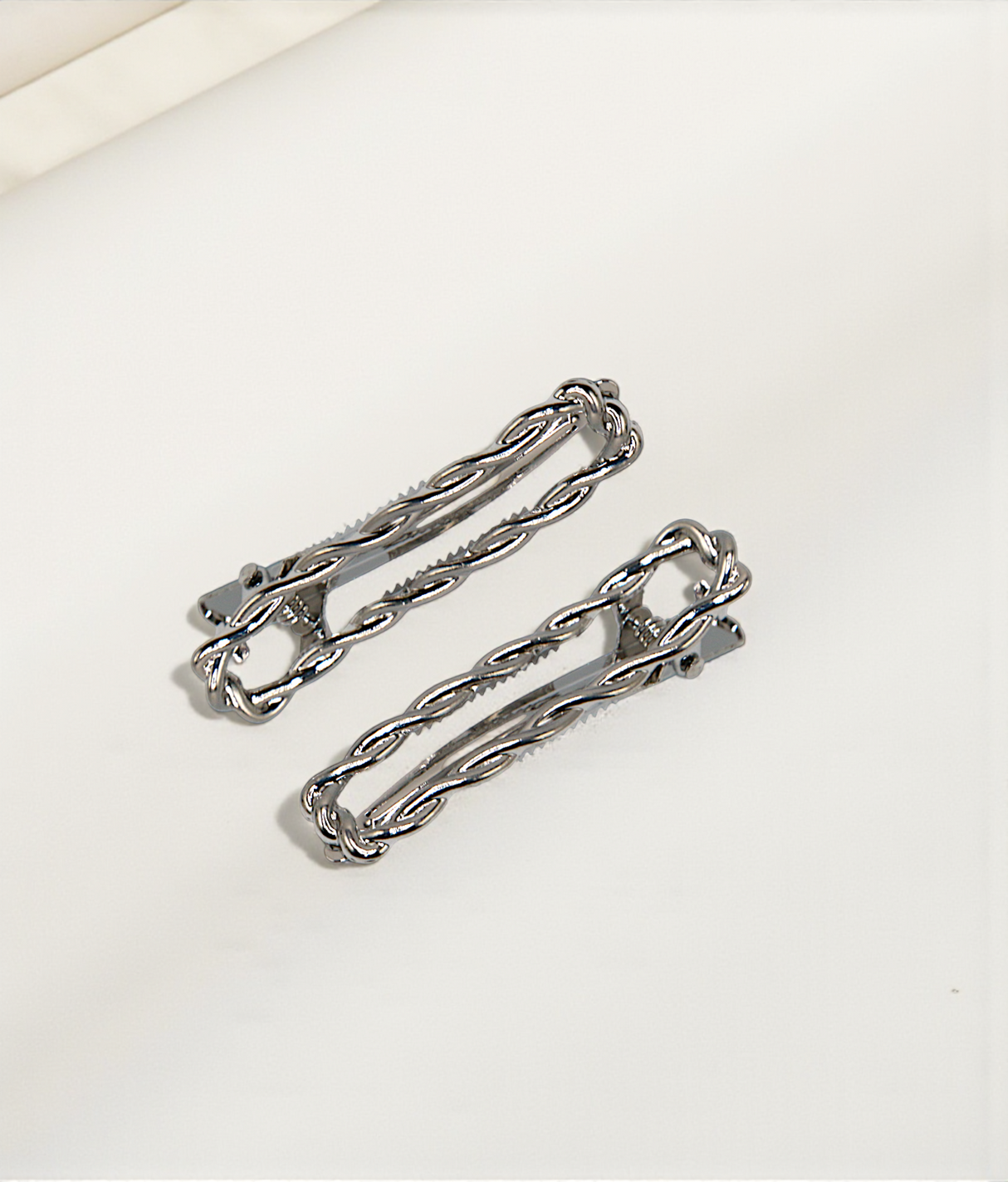 hair pin vintage silver douple twist china
