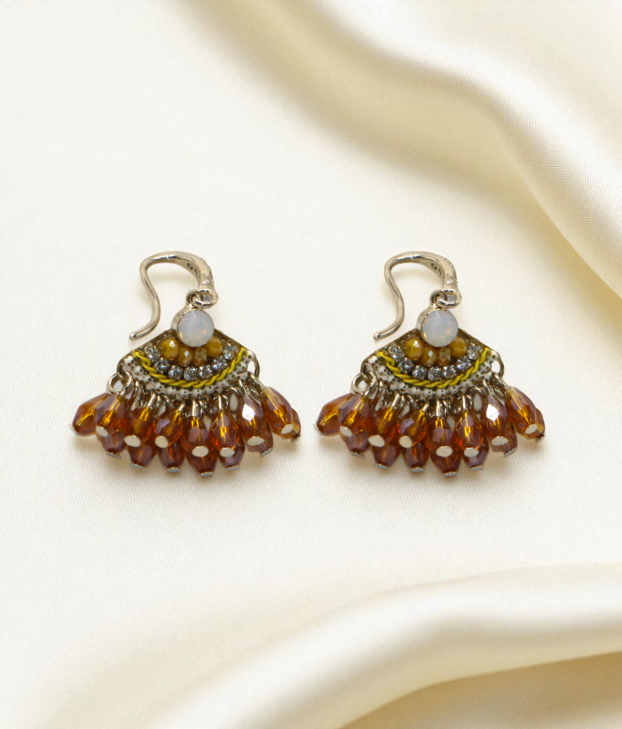 ear ring gold plated crystal pearls with stone china