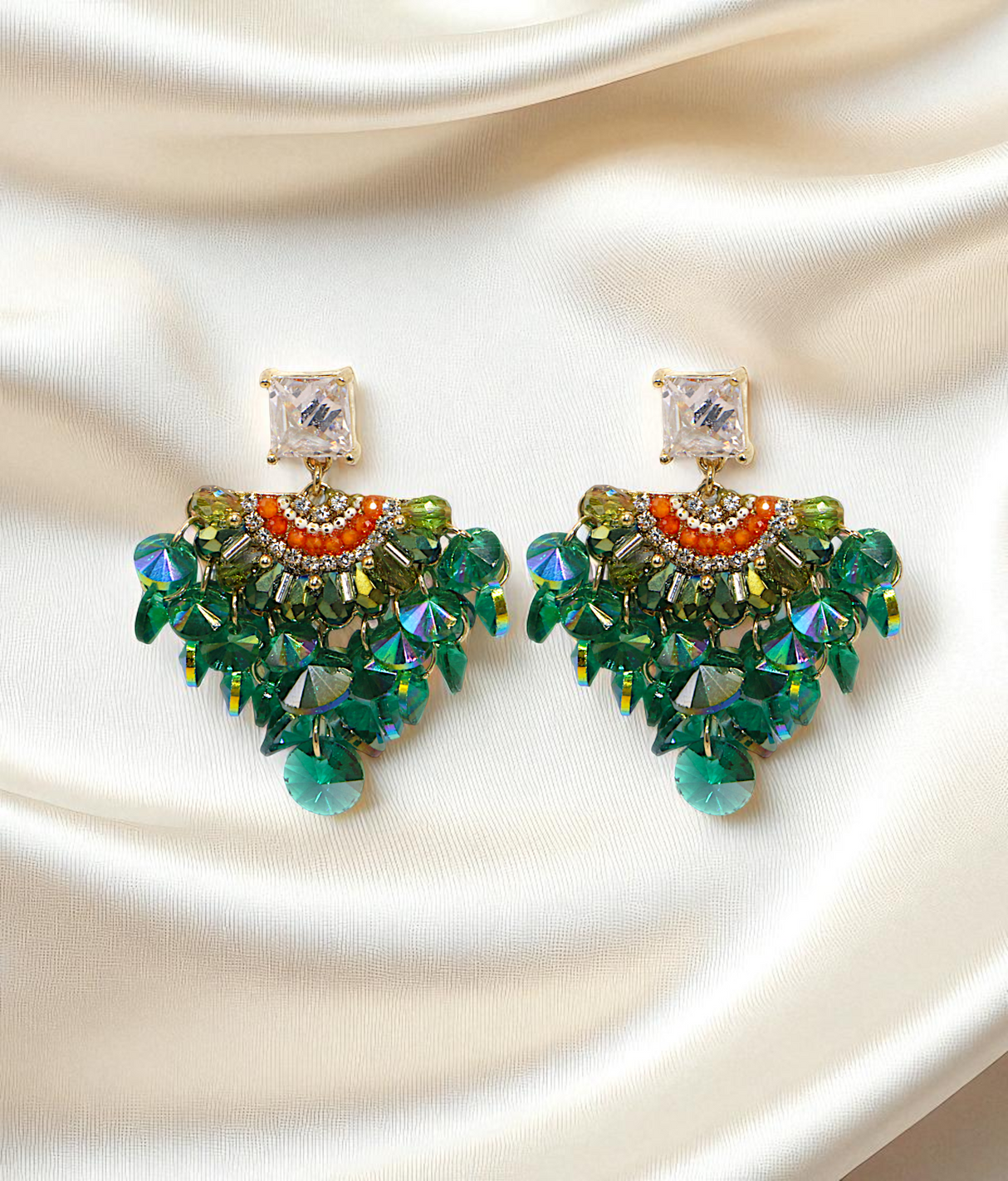 ear ring gold plated crystal pearls with stone china