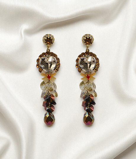 ear ring vintage crystal pearls china