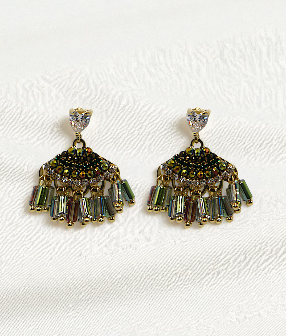 ear ring gold plated crystal pearls with stone china