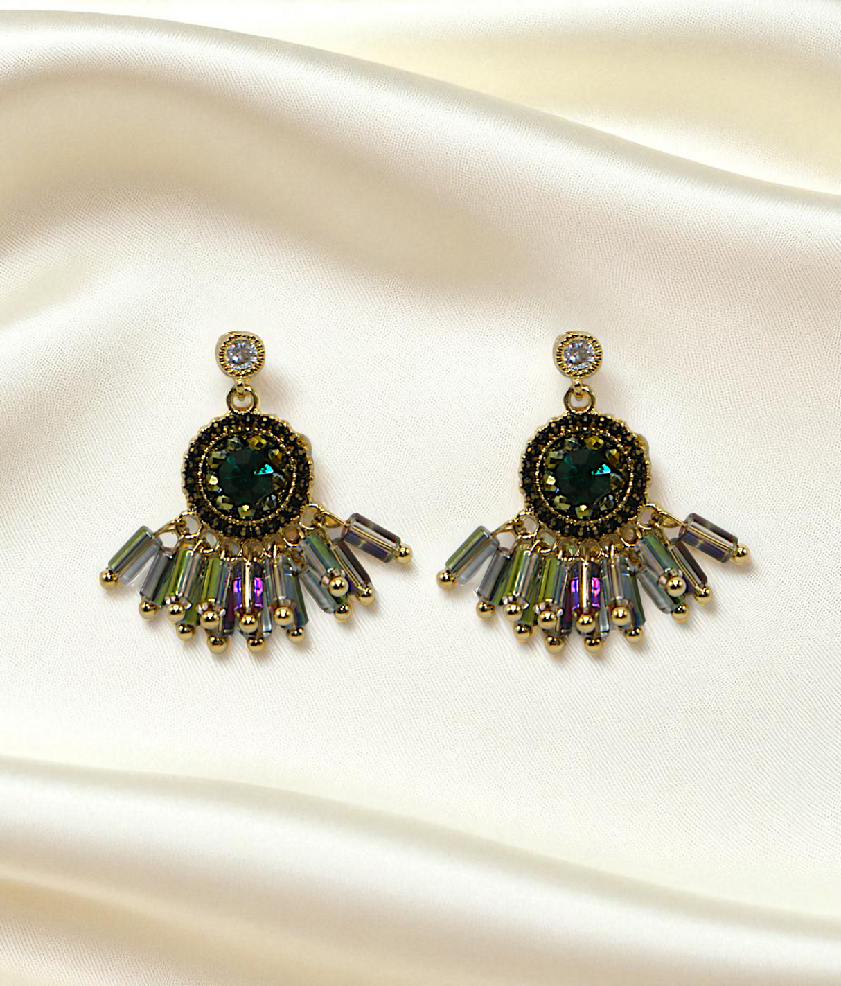 ear ring gold plated crystal pearls with stone china