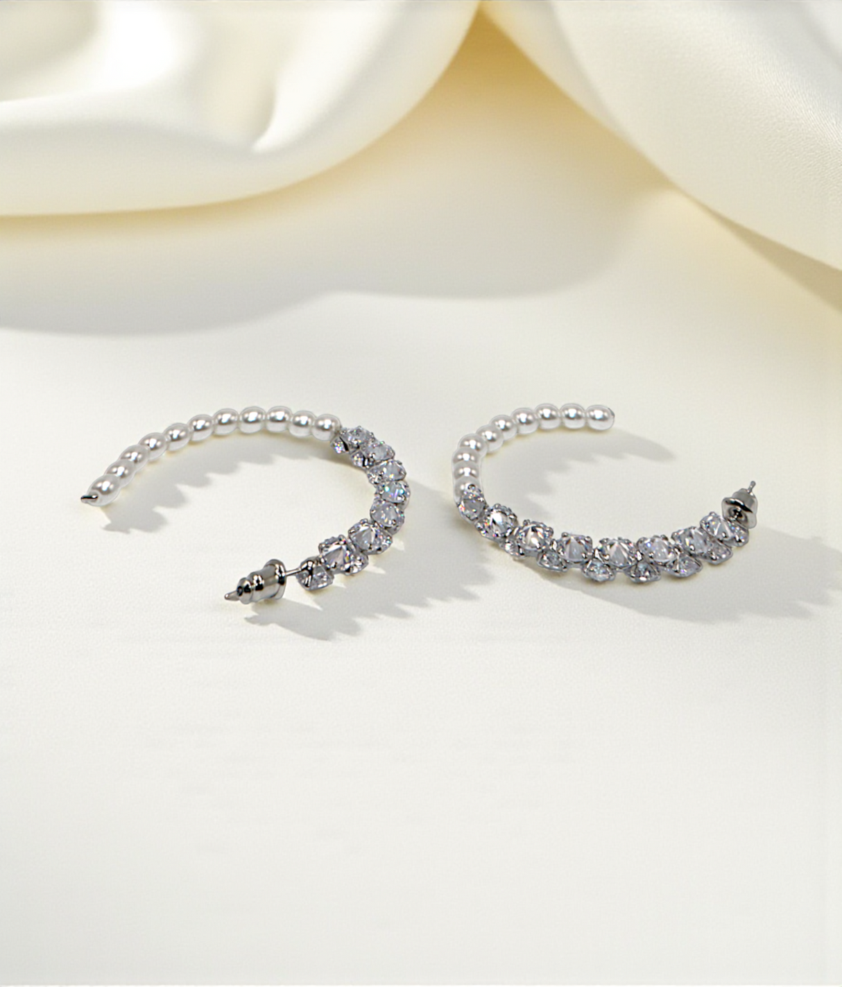ear ring bali style with pearls & stone china