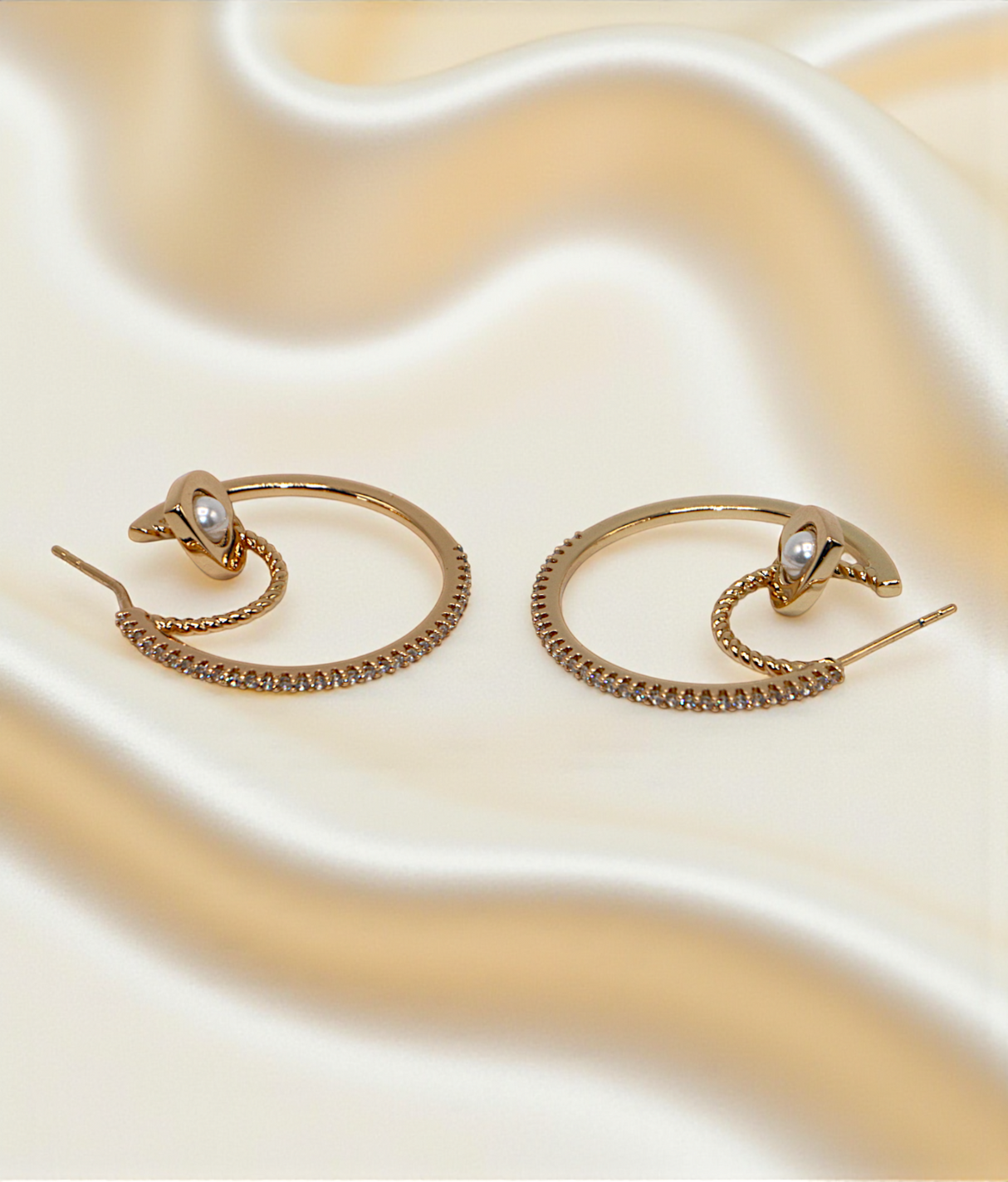 ear ring gold half moon shape stud china