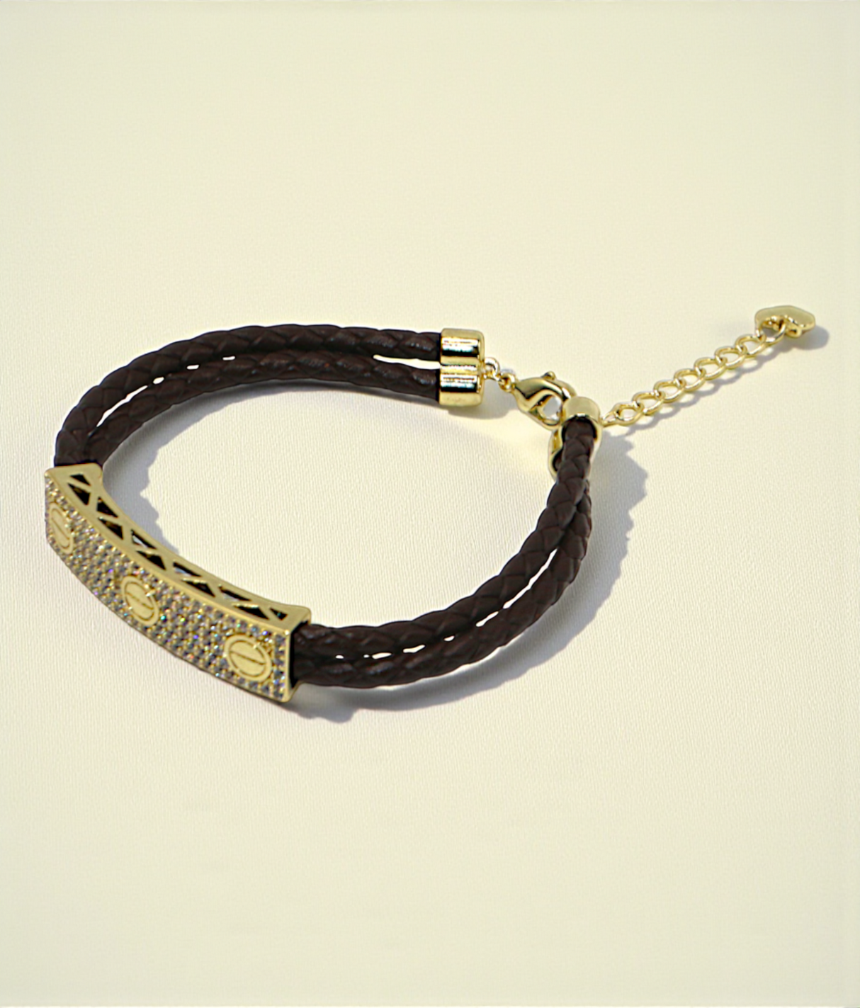bracelet leather rope with stone china