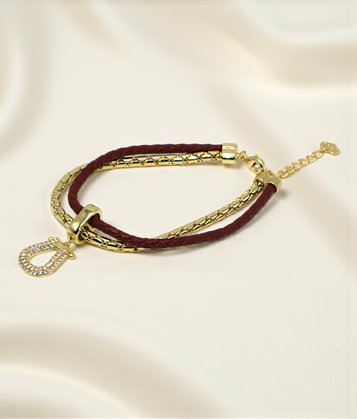 bracelet adjustable leather rope with stone china