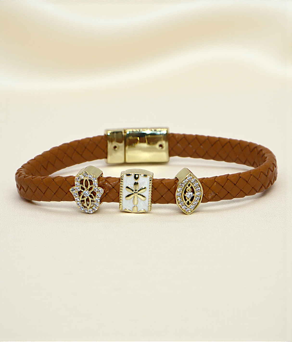 bracelet leather rope with stone china