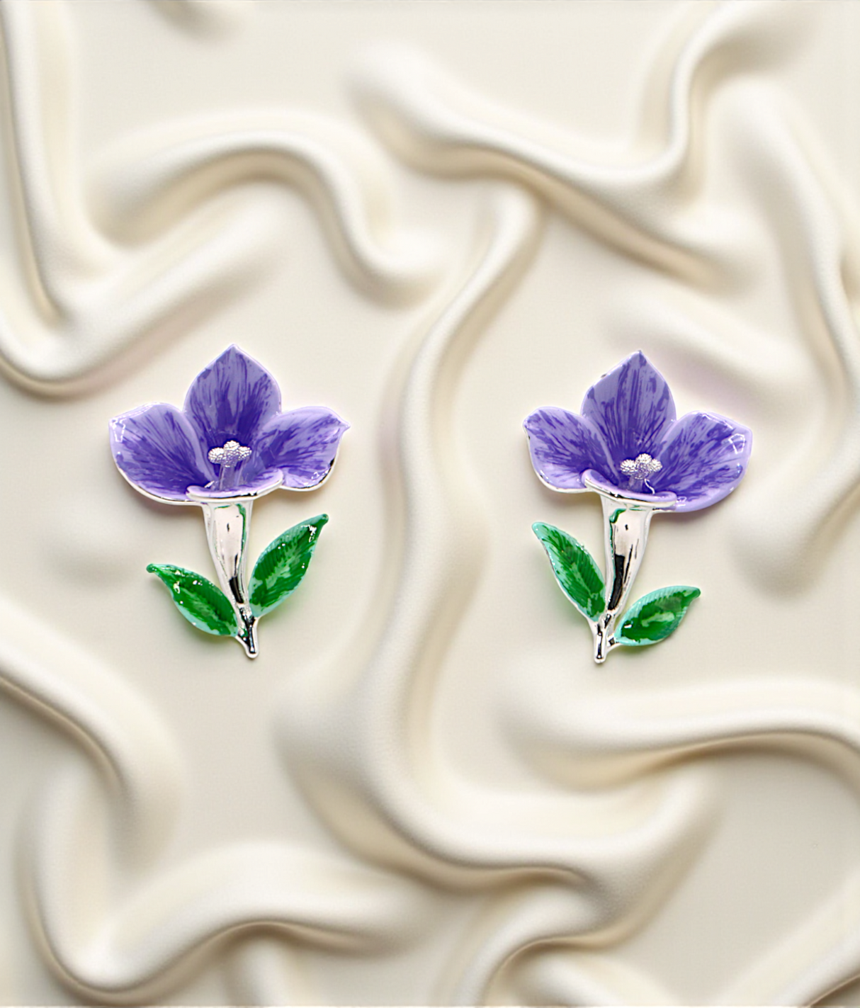 ear ring vintage leaf flower china