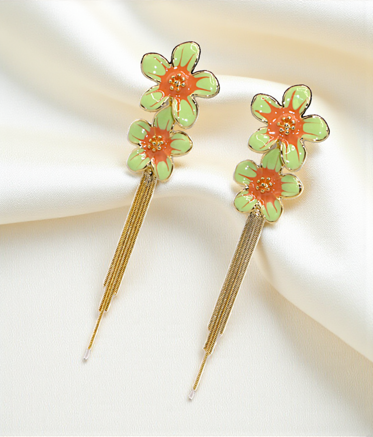 ear ring double flower stud china
