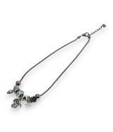 necklace gold & silver snake chain multi beaded china