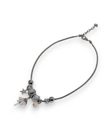 necklace gold & silver snake chain multi beaded china