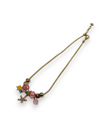 necklace gold & silver snake chain multi beaded china