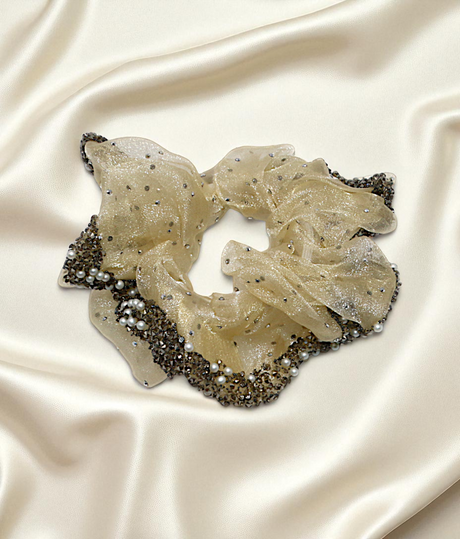 scrunchies mix color with pearls china