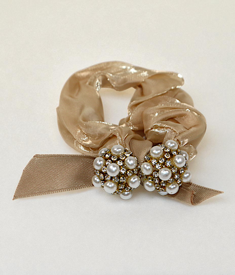 scrunchies mix color with pearls china