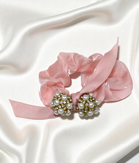 scrunchies mix color with pearls china