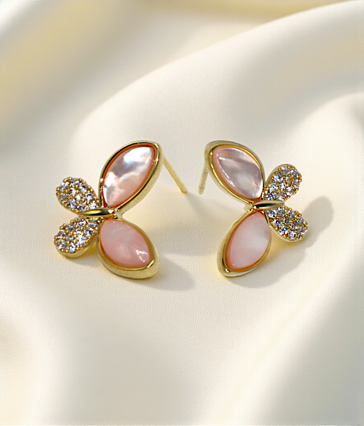 ear ring butterfly gold plated stud china