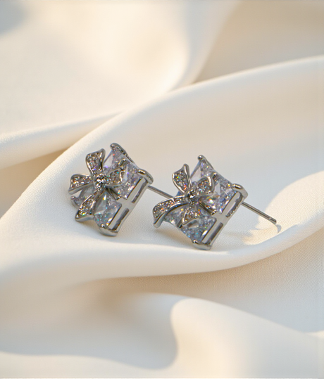 ear ring square bow shape stud china
