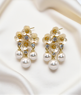 ear ring flower with pearls china